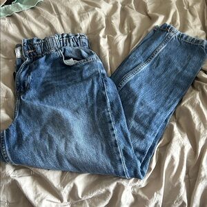 Denim&Co Blue Paper Bag Jeans - 14
